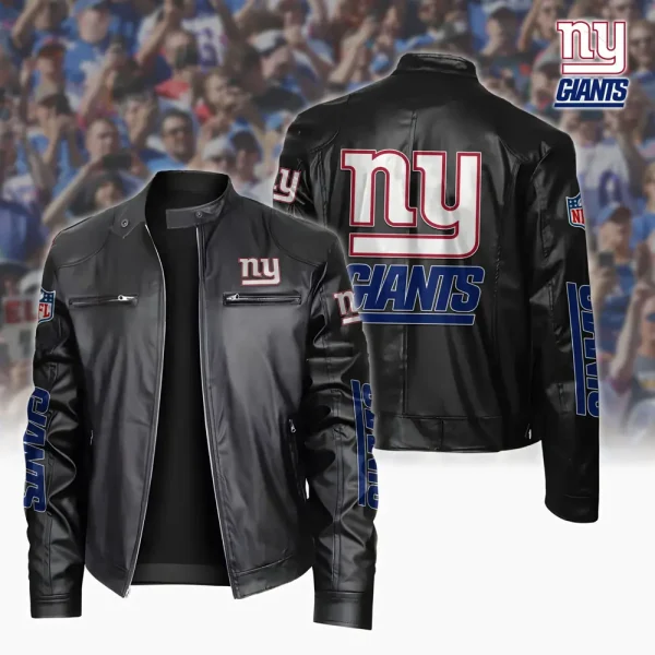 New York Giants Custom Name Sport Leather Jacket SPTSLJ009 - Image 4