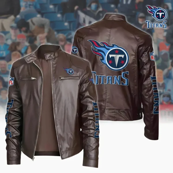 Tennessee Titans Custom Name Sport Leather Jacket SPTSLJ010 - Image 2