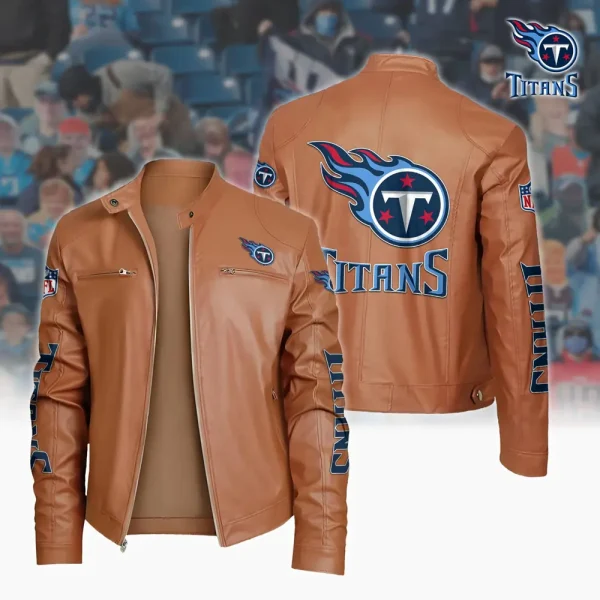 Tennessee Titans Custom Name Sport Leather Jacket SPTSLJ010 - Image 4