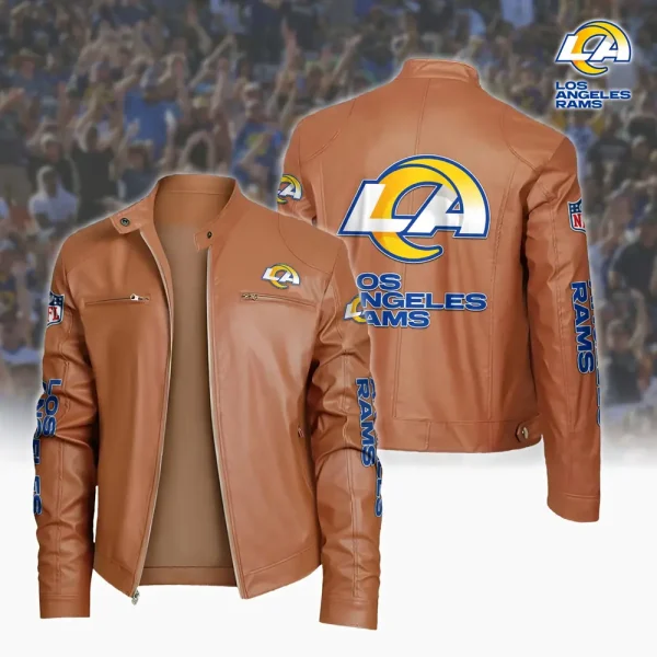 Los Angeles Rams Custom Name Sport Leather Jacket SPTSLJ012