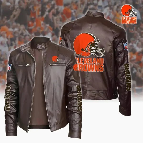 Cleveland Browns Custom Name Sport Leather Jacket SPTSLJ013