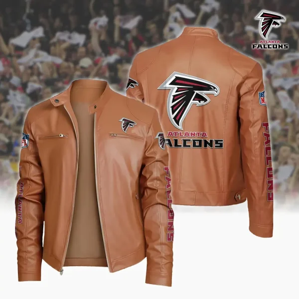 Atlanta Falcons Custom Name Sport Leather Jacket SPTSLJ015 - Image 3