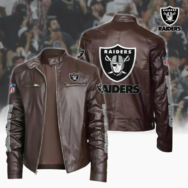 Las Vegas Raiders Custom Name Sport Leather Jacket SPTSLJ017 - Image 2