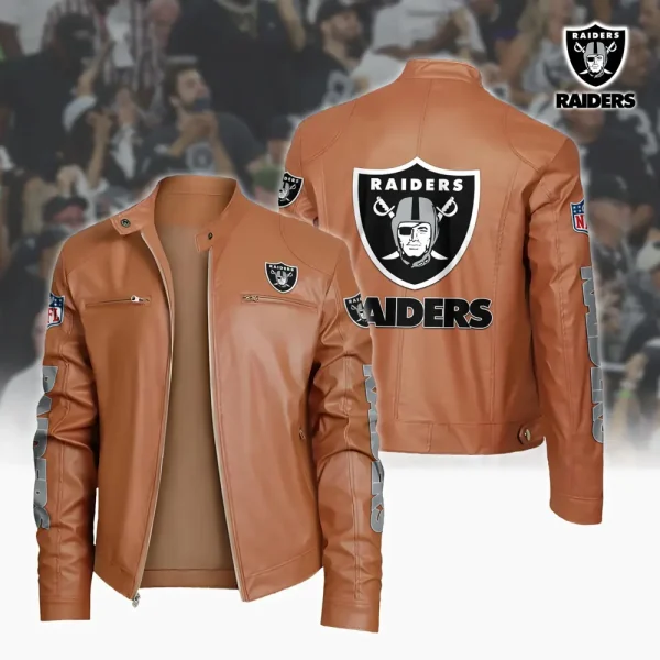 Las Vegas Raiders Custom Name Sport Leather Jacket SPTSLJ017 - Image 4