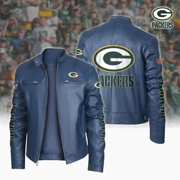 Green Bay Packers Custom Name Sport Leather Jacket SPTSLJ018