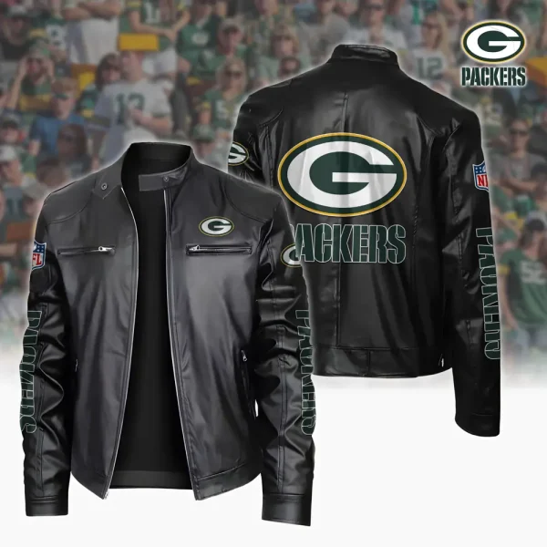 Green Bay Packers Custom Name Sport Leather Jacket SPTSLJ018 - Image 4