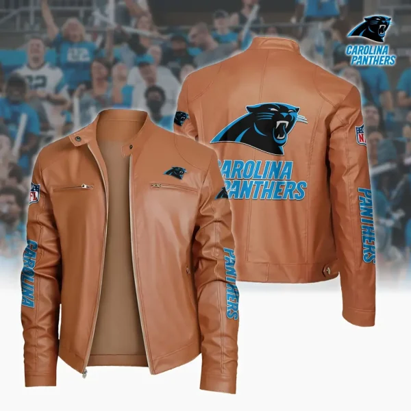 Carolina Panthers Custom Name Sport Leather Jacket SPTSLJ019 - Image 3