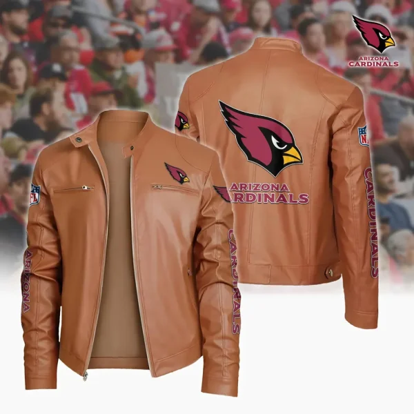 Arizona Cardinals Custom Name Sport Leather Jacket SPTSLJ020 - Image 3