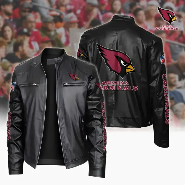 Arizona Cardinals Custom Name Sport Leather Jacket SPTSLJ020 - Image 4