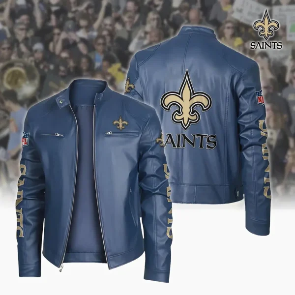 New Orleans Saints Custom Name Sport Leather Jacket SPTSLJ021 - Image 3