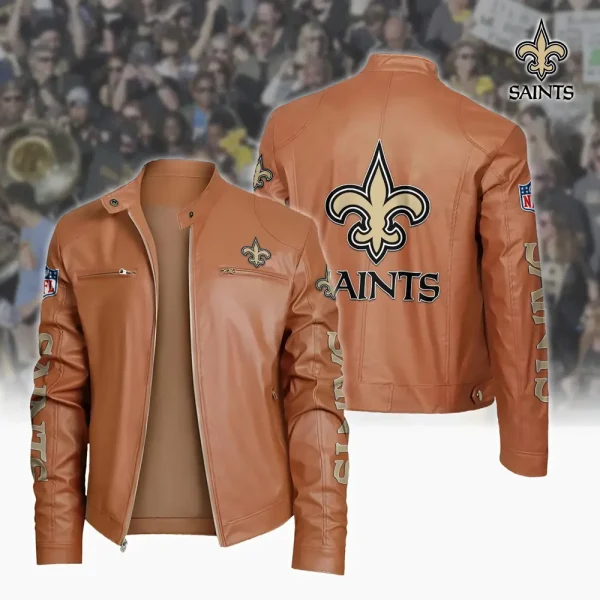 New Orleans Saints Custom Name Sport Leather Jacket SPTSLJ021