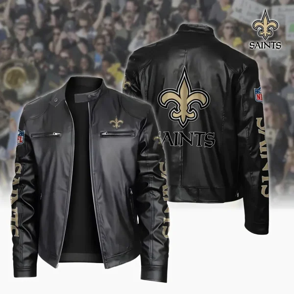 New Orleans Saints Custom Name Sport Leather Jacket SPTSLJ021 - Image 4