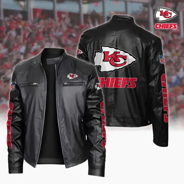 Kansas City Chiefs Custom Name Sport Leather Jacket SPTSLJ022