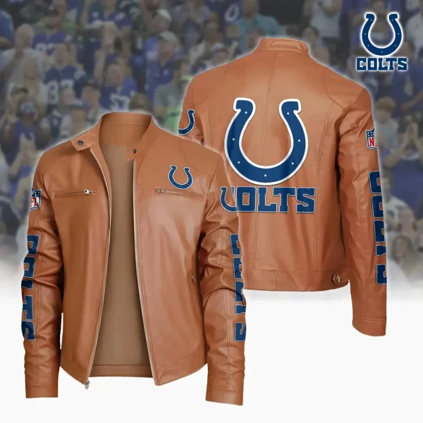 Indianapolis Colts Custom Name Sport Leather Jacket SPTSLJ023 - Image 4