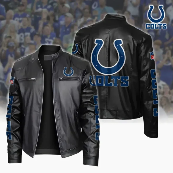 Indianapolis Colts Custom Name Sport Leather Jacket SPTSLJ023