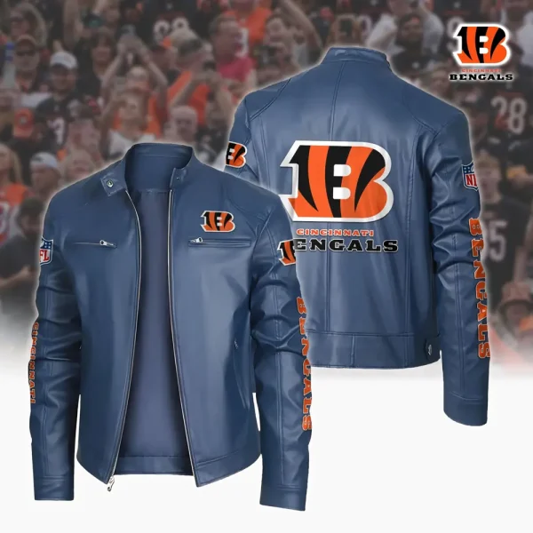 Cincinnati Bengals Custom Name Sport Leather Jacket SPTSLJ024 - Image 2