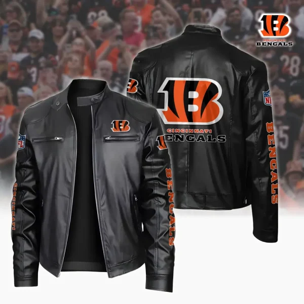 Cincinnati Bengals Custom Name Sport Leather Jacket SPTSLJ024 - Image 4