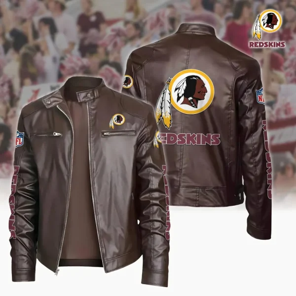 Washington Redskins Custom Name Sport Leather Jacket SPTSLJ025