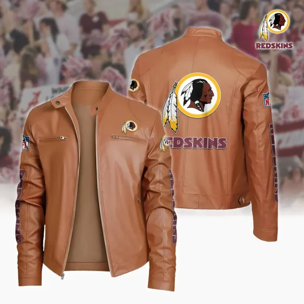 Washington Redskins Custom Name Sport Leather Jacket SPTSLJ025 - Image 3