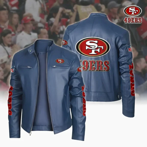 San Francisco 49ers Custom Name Sport Leather Jacket SPTSLJ026 - Image 3