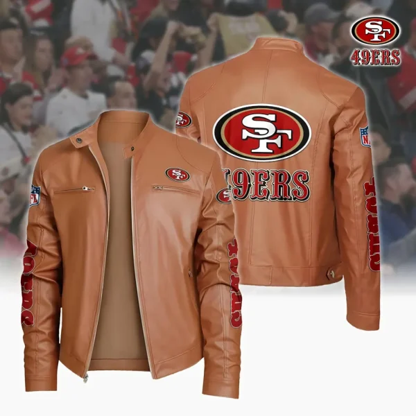 San Francisco 49ers Custom Name Sport Leather Jacket SPTSLJ026 - Image 4