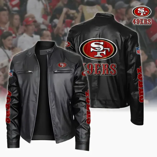 San Francisco 49ers Custom Name Sport Leather Jacket SPTSLJ026