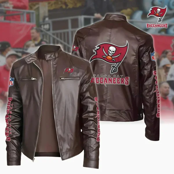 Tampa Bay Buccaneers Custom Name Sport Leather Jacket SPTSLJ029