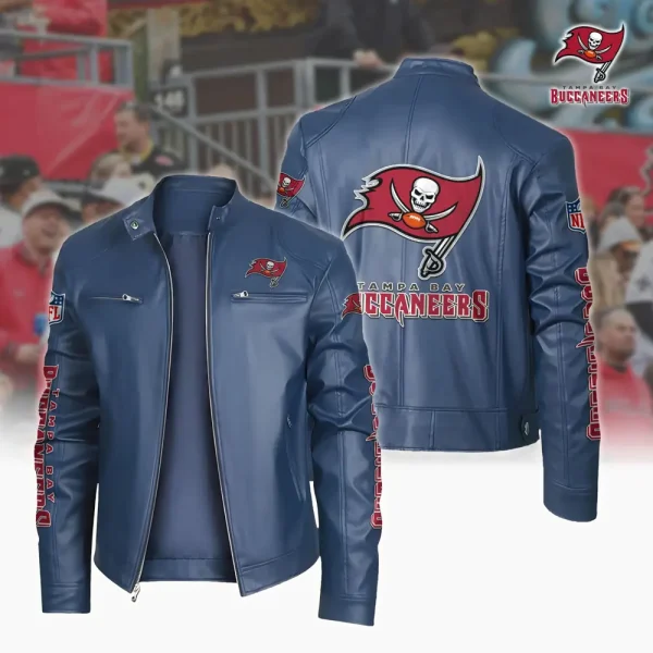 Tampa Bay Buccaneers Custom Name Sport Leather Jacket SPTSLJ029 - Image 2