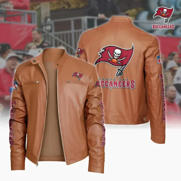 Tampa Bay Buccaneers Custom Name Sport Leather Jacket SPTSLJ029 - Image 3