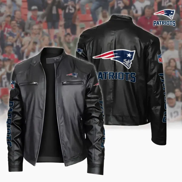 New England Patriots Custom Name Sport Leather Jacket SPTSLJ030 - Image 4