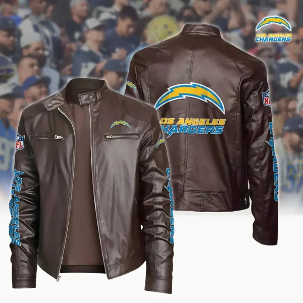 Los Angeles Chargers Custom Name Sport Leather Jacket SPTSLJ031 - Image 2