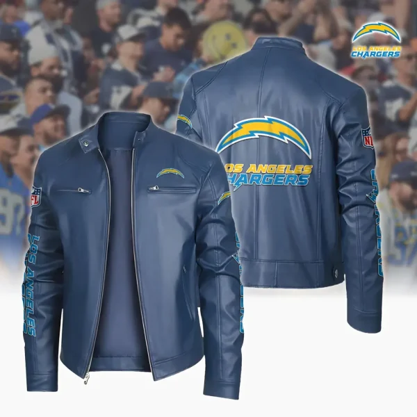 Los Angeles Chargers Custom Name Sport Leather Jacket SPTSLJ031 - Image 3