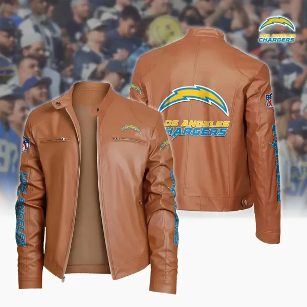 Los Angeles Chargers Custom Name Sport Leather Jacket SPTSLJ031