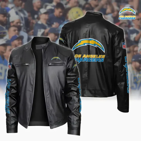 Los Angeles Chargers Custom Name Sport Leather Jacket SPTSLJ031 - Image 4