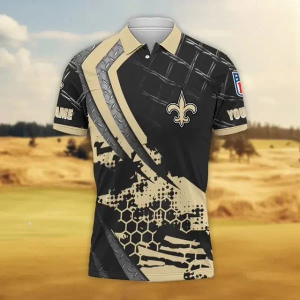 New Orleans Saints Trending2025 Men Short Sleeve Polo Shirts BGPLS207 - Image 2