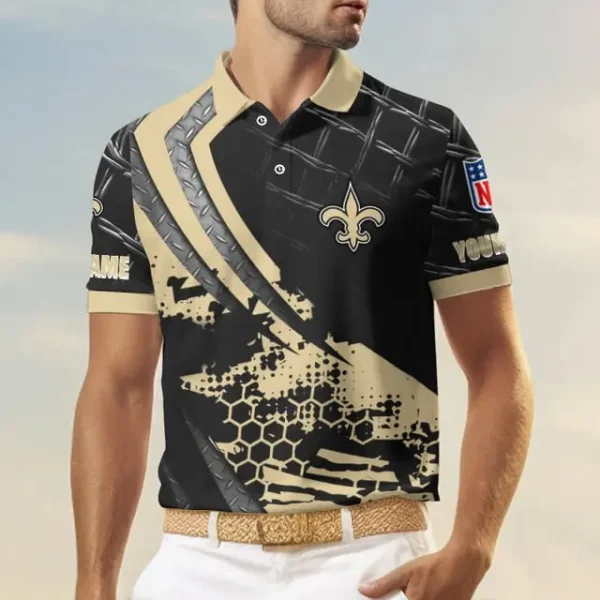 New Orleans Saints Trending2025 Men Short Sleeve Polo Shirts BGPLS207