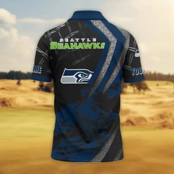 Seattle Seahawks Trending2025 Men Short Sleeve Polo Shirts - Image 2