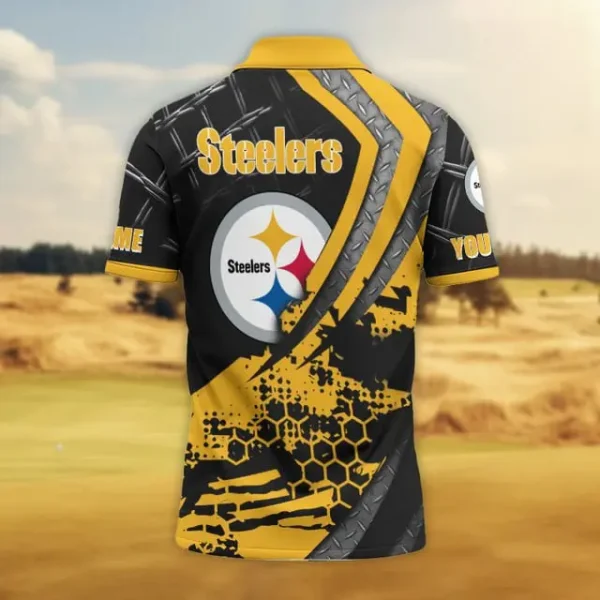 Pittsburgh Steelers Trending2025 Men Short Sleeve Polo Shirts - Image 2