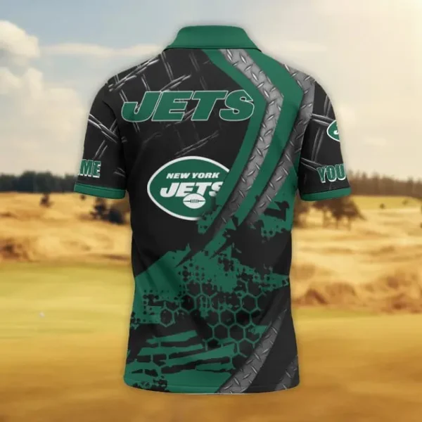 New York Jets Trending2025 Men Short Sleeve Polo Shirts - Image 2