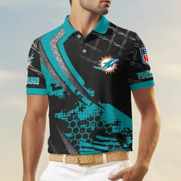 Miami Dolphins Trending2025 Men Short Sleeve Polo Shirts