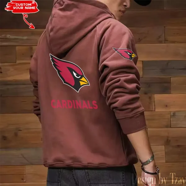 Arizona Cardinals Multi Pocket Zipper Retro Hoodie AZVMHD670 - Image 7