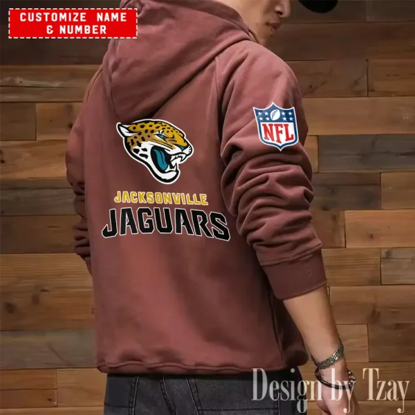 Jacksonville Jaguars NFL Multi Pocket Zipper Retro Hoodie AZVMHD708 - Image 7