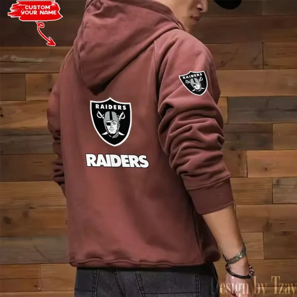 Las Vegas Raiders Multi Pocket Zipper Retro Hoodie AZVMHD686 - Image 7