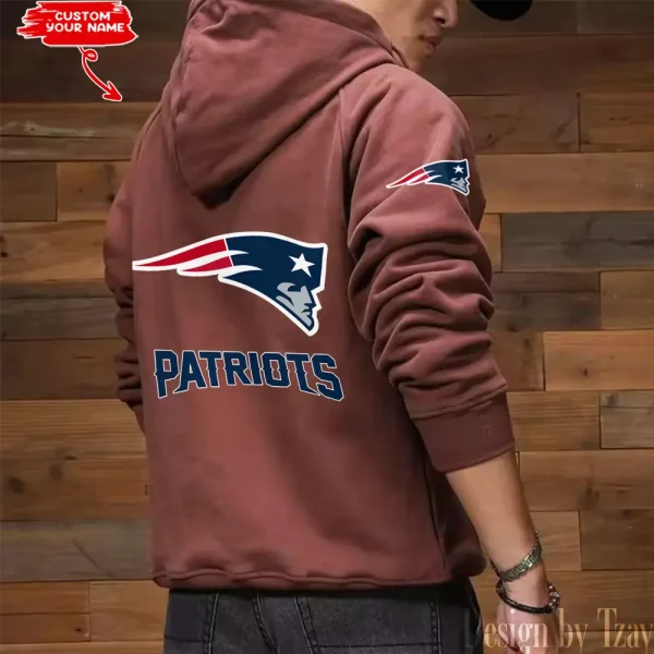 New England Patriots Multi Pocket Zipper Retro Hoodie AZVMHD691 - Image 7