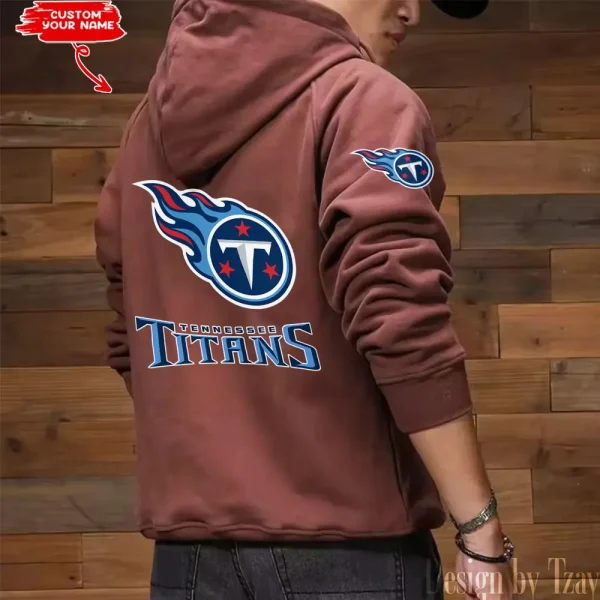 Tennessee Titans Multi Pocket Zipper Retro Hoodie AZVMHD700 - Image 7