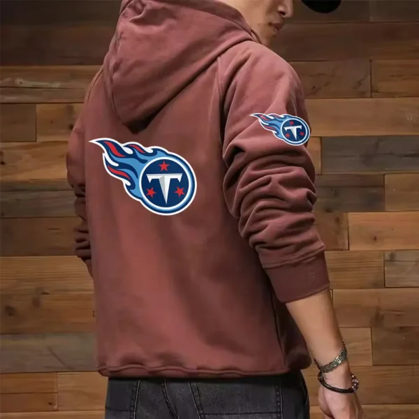 Tennessee Titans NFL Multi Pocket Zipper Retro Hoodie AZVMHD737 - Image 7