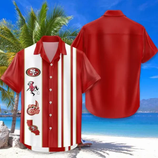 San Francisco 49ers Hawaiian Shirt Trending Classic Color Contrast AZHWS666