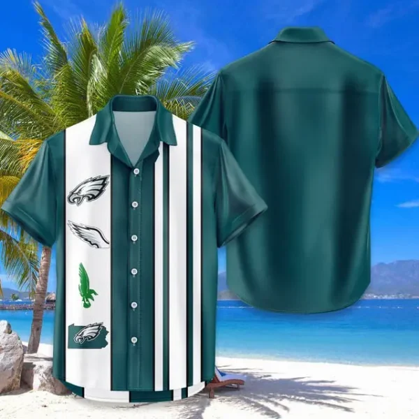 Philadelphia Eagles Hawaiian Shirt Trending Classic Color Contrast AZHWS669