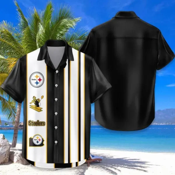 Pittsburgh Steelers Hawaiian Shirt Trending Classic Color Contrast AZHWS670