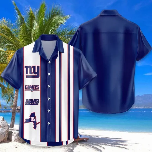 New York Giants Hawaiian Shirt Trending Classic Color Contrast AZHWS671